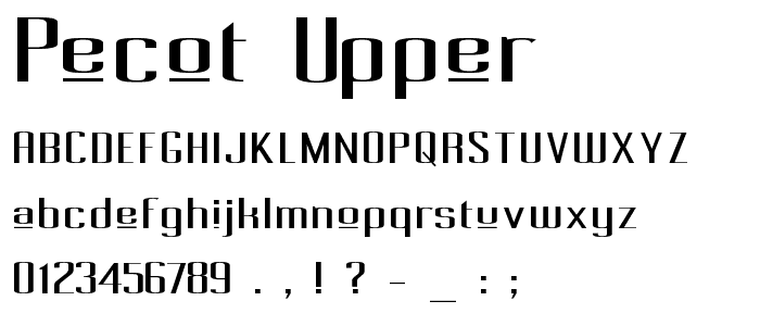 Pecot Upper font